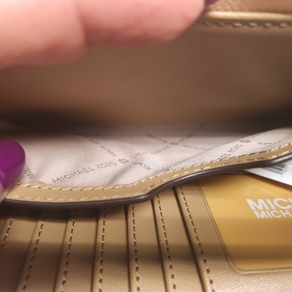 Michael Kors Adele Metallic Woven Leather Wallet - NWT- See Photos For Callout - Picture 8 of 12